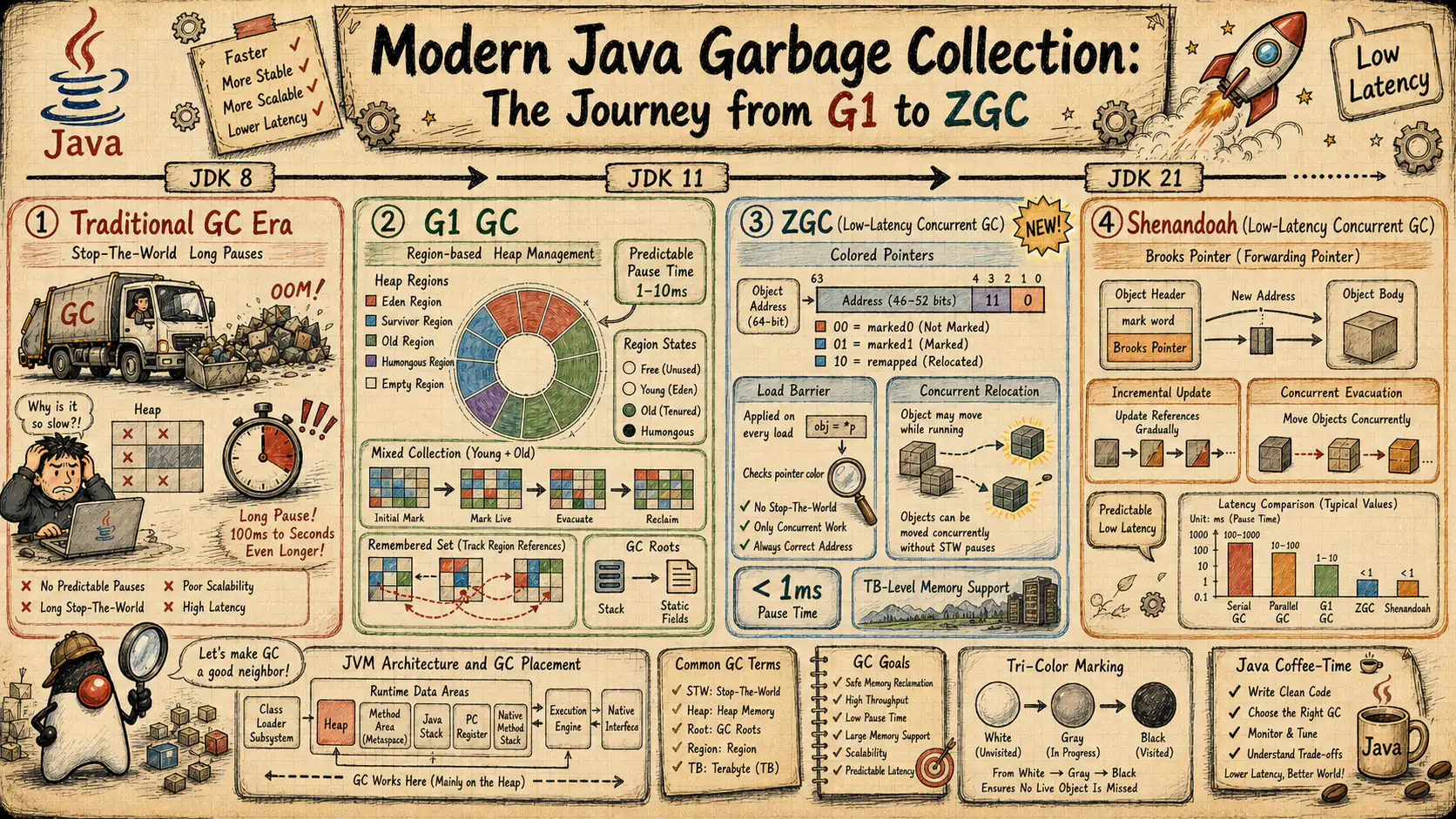 Cover illustration: Modern Java Garbage Collection: Production Judgment, Evidence Collection, and Tuning Paths